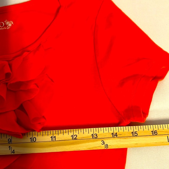 Cato Red Ruffle Blouse - Picture 5 of 6